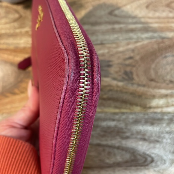 Pink Prada Saffiano Leather Organizer - Picture 6 of 12